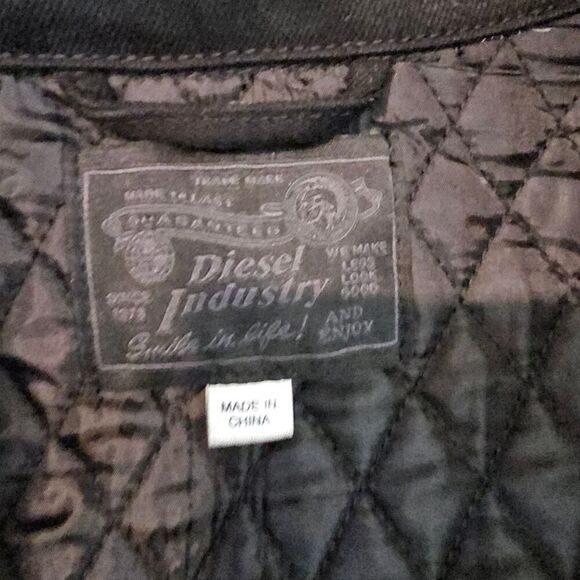 NWOT Diesel Black Moto Quilted Jacket Size Small - Picture 8 of 11